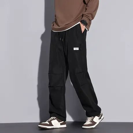 唐狮秋冬新款男休闲长裤宽松直筒工装裤子简约潮流阔腿裤BDFTE商品大图