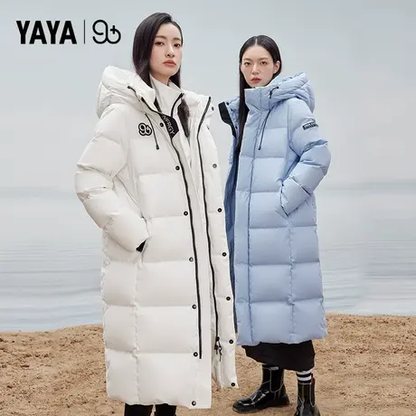 【双十一预售】鸭鸭90+系列情侣羽绒服2023年新长连帽95鸭绒外套C图片