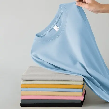 重磅纯棉t恤男长袖纯色内搭内衣加绒加厚打底衫秋冬全棉小衫秋衣商品大图