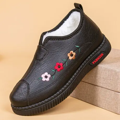 老北京布鞋女旗舰店官方加厚保暖棉鞋冬季加绒妈妈软底中老年奶奶图片