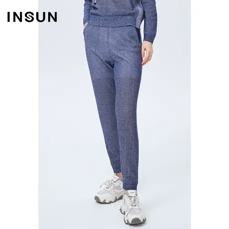INSUN恩裳专选春季棉质莫代尔修身直筒休闲裤商品大图