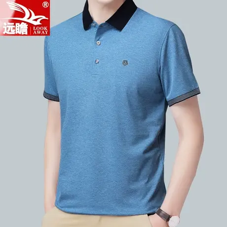 男士t恤男短袖夏季休闲2023新款百搭薄款体恤男装夏天polo衫男款商品大图