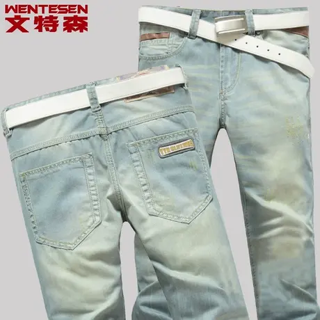 2025春夏新款牛仔裤男宽松休闲百搭长裤子男士青年韩版潮流男装裤图片