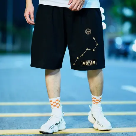 夏季潮牌五分裤运动胖子休闲宽松短裤男潮加肥加大男裤篮球裤中裤图片