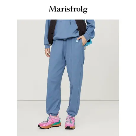 【质感休闲系列】玛丝菲尔休闲裤23春季新款纯棉束口休闲卫裤女商品大图