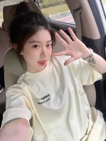 美式复古正肩纯棉短袖t恤女夏季大码半袖潮牌ins设计感小众上衣服商品大图