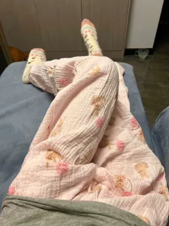 小兔 纯棉双层纱布婴儿棉睡裤家居裤宽松舒适长裤春秋薄款夏女商品大图