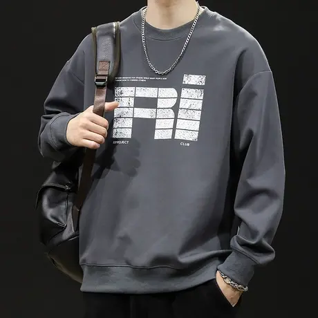 重磅潮牌卫衣男春秋款圆领男款衣服秋季2023新款长袖大码秋冬外套图片