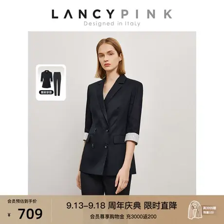 【意大利设计】朗姿职业高级感西服上衣女2023年夏季新款西装外套图片