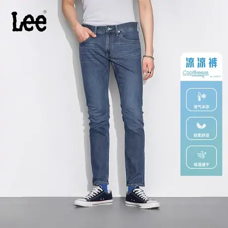 Lee商场同款709精玉透凉中深蓝色男牛仔裤凉凉裤LMB1007095EE-475图片