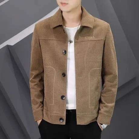 秋季外套男韩版修身男士休闲夹克2023新款上衣服帅气潮流春秋男装商品大图