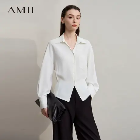 Amii【法式气质】25秋法式气质通勤时尚简约干练通勤衬衣衬衫女商品大图