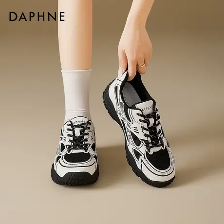 达芙妮厚底老爹鞋女款2025秋季新款撞色百搭休闲运动鞋防滑徒步鞋商品大图