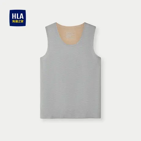 HLA/海澜之家含兔毛内衣背心25新双面磨毛弹力保暖柔软纯色背心男商品大图