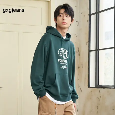gxg.jeans男装2024年秋季新款连帽卫衣J24D313001商品大图