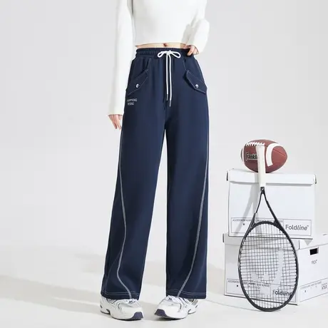 唐狮工装运动裤女2023秋冬新款设计感休闲长裤显瘦裤子女11.7商品大图