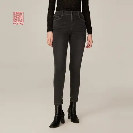 EP雅莹高端系列 紧身铅笔裤显瘦弹力牛仔裤 商场同款6625A图片