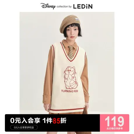 【迪士尼联名】乐町大图案背心休闲秋冬新款内搭小美针织马甲商品大图