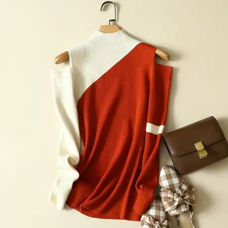 半高领毛衣打底衫女士内搭秋冬季2023年新款爆款加厚洋气针织上衣商品大图