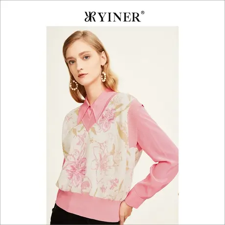 YINER音儿专柜女装2022冬季新款毛针织衫8C32506500商品大图