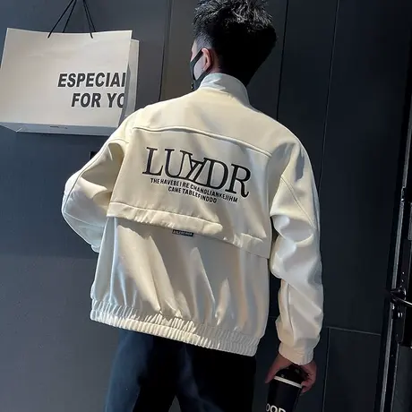 秋季夹克韩版潮牌ins工装2022新款个性网红痞帅刺绣学生运动外套图片