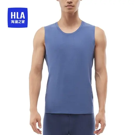 HLA/海澜之家男士保暖背心秋冬季弹力无痕运动无痕蓄热打底背心商品大图