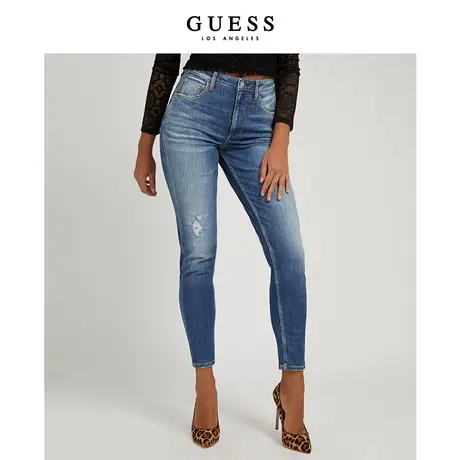 GUESS女士破洞复古牛仔裤-W2GA21D3ZTL商品大图