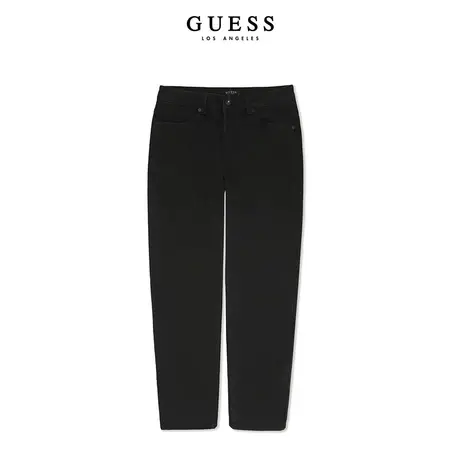 【38上新季】GUESS 男美式休闲黑色直筒微弹宽松牛仔裤长裤图片