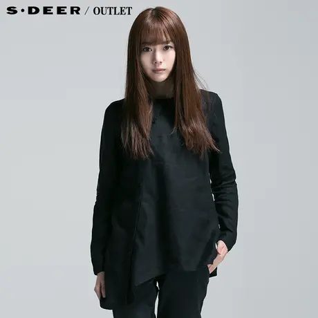 【新品】sdeer圣迪奥专柜正品女装春装斜襟设计感上衣4180590图片