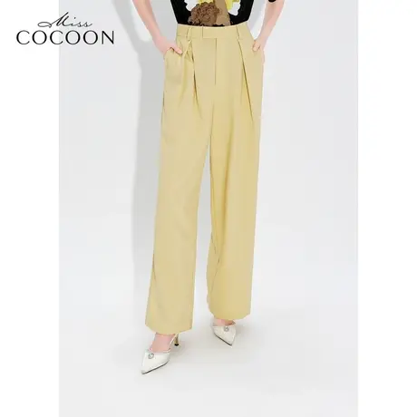MISSCOCOON【漫拾光旅】24春新款通勤直筒高腰显瘦百搭休闲裤商品大图