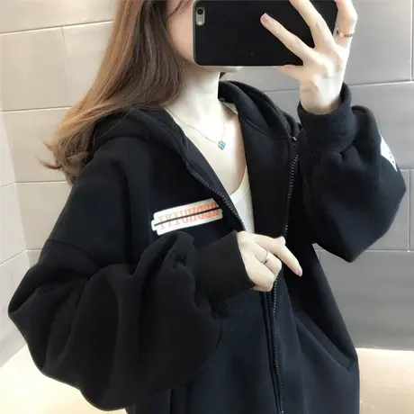 卫衣2023年新款女装韩版秋冬季秋款秋装宽松女士加绒外套爆款上衣图片