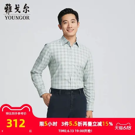 【商场同款】雅戈尔男士长袖衬衫春秋新款官方商务休闲长袖衬衫男商品大图