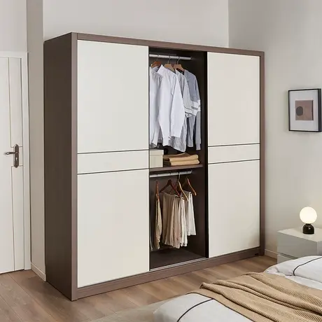 全友家居现代简约卧室家用小户型一门到顶青少年推拉门衣柜600627商品大图