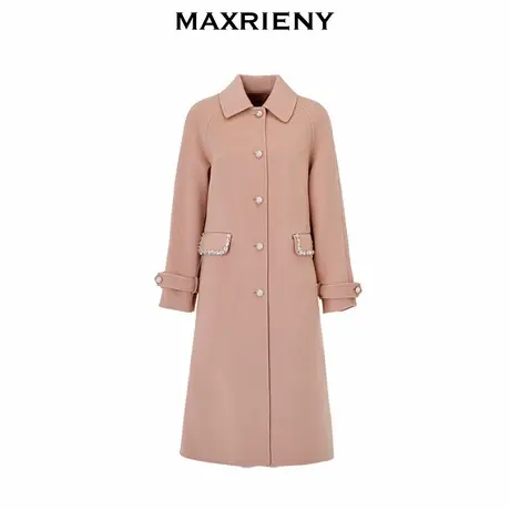 【奥莱】MAXRIENY手工羊毛双面呢毛呢外套毛呢大衣商品大图
