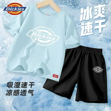 Dickies童装男童套装夏季儿童凉感速干运动服男孩t恤薄潮牌衣服A商品大图