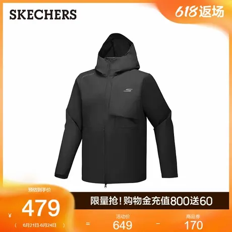 Skechers斯凯奇连帽外套2025年春季新款舒适版梭织运动休闲夹克商品大图