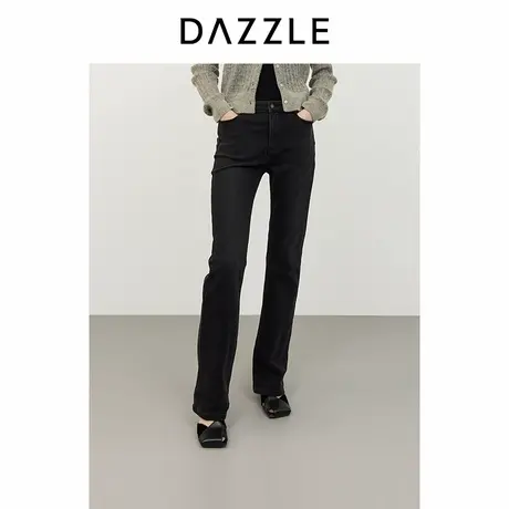 DAZZLE地素 裤子2024冬季新款牛仔喇叭裤商品大图