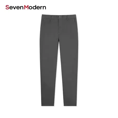 【清仓商场同款】柒牌旗下潮牌SevenModern简约纯色青年休闲裤商品大图