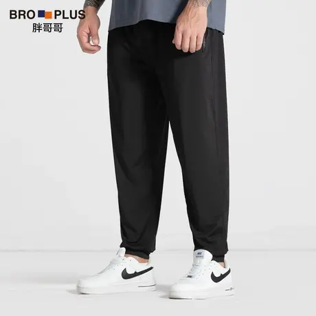 胖哥哥运动裤男宽松夏季薄款潮男透气休闲裤大码洞洞裤胖子长裤子商品大图