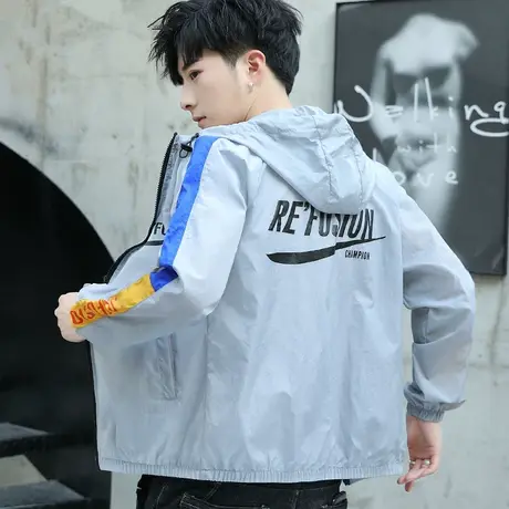 防晒衣男夏季男士韩版潮流带帽薄款外套夏天学生百搭透气帅气衣服商品大图