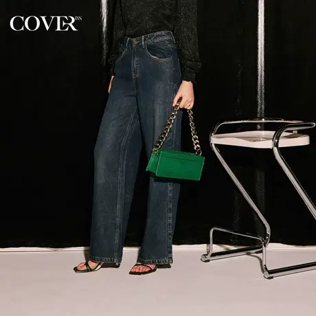 COVER2023秋季天丝棉混纺洗水直筒牛仔裤商品大图