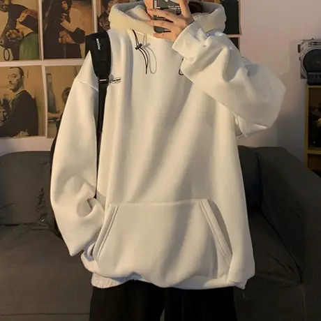 waitmore卫衣女2020秋冬ins宽松韩版chic上衣慵懒风加绒加厚外套商品大图