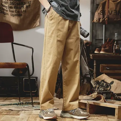 Modi Nick/摩帝尼克裤子男夏季休闲裤纯色百搭宽松男裤夏季薄款商品大图