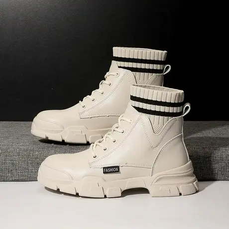 马丁靴女2023新款春秋季百搭英伦风春秋单靴瘦瘦短靴子加绒女鞋子图片