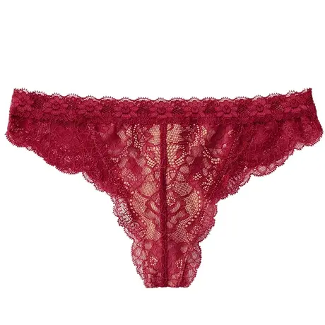 爱美菲露内裤女蕾丝低腰性感日系薄收腹T裤 红色提臀丁字裤170723商品大图