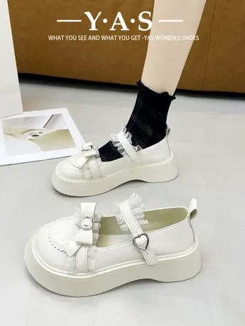 甜美蝴蝶结玛丽珍小皮鞋女2024春季新款Lolita英伦洛丽塔单鞋子潮商品大图