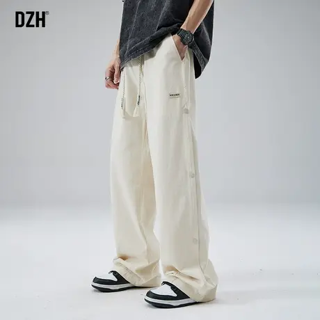 男生杏色裤子男款春秋潮牌宽松休闲工装裤直筒2024新款伐木裤阔腿商品大图