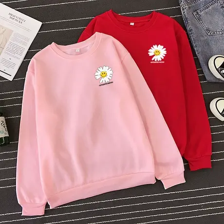 卫衣女2023新款秋冬韩版百搭长袖ins潮加绒外套cec宽松学生上衣服商品大图