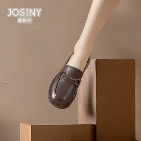 卓诗尼2024春季新款乐福鞋女软皮小皮鞋英伦风商场同款4J1A21891图片