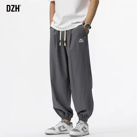 男士速干裤灰色裤子男款夏季薄款束脚裤休闲裤2023新款运动裤长裤商品大图